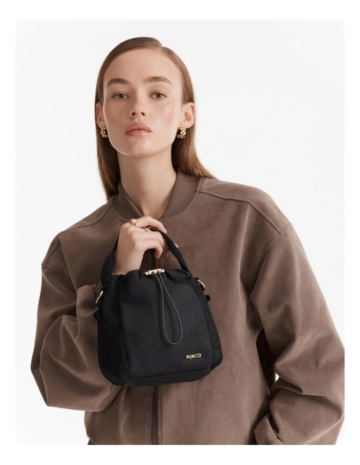 Cady Mini Bucket Crossbody Bag in Black image 2