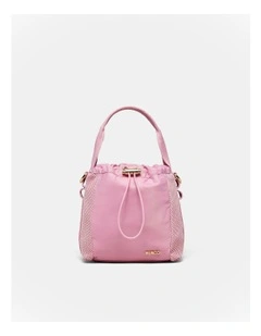Cady Mini Bucket Crossbody Bag in Pink Dust