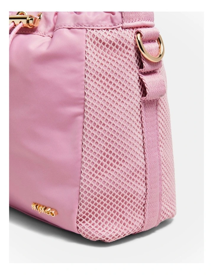 Cady Mini Bucket Crossbody Bag in Pink Dust image 6