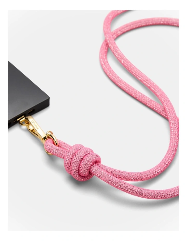 Sparkle Knot Phone Crossbody Strap in Flamingo image 2