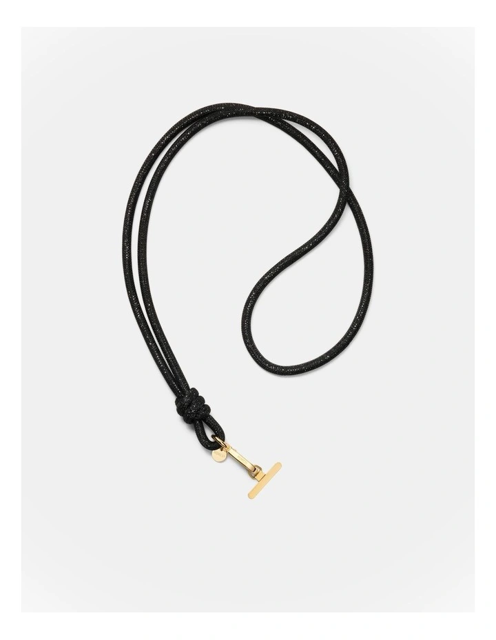 Sparkle Knot Phone Crossbody Strap in Black image 1