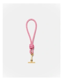 Sparkle Knot Phone Wrist Strap in Flamingo