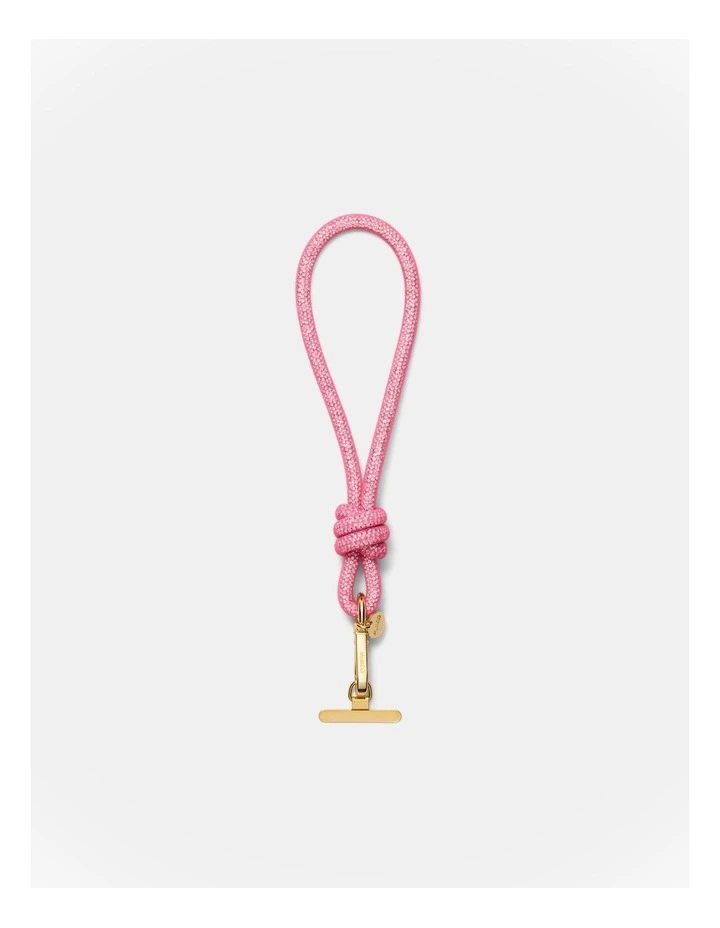 Sparkle Knot Phone Wrist Strap in Flamingo image 1