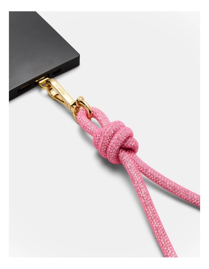 Sparkle Knot Phone Wrist Strap in Flamingo image 2