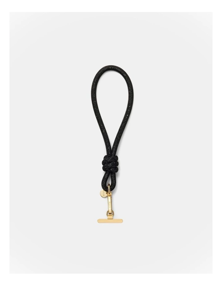 Sparkle Knot Phone Wrist Strap in Black image 1