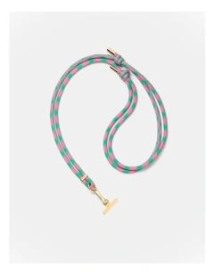 Bungee Knot Phone Crossbody Strap in Flamingo