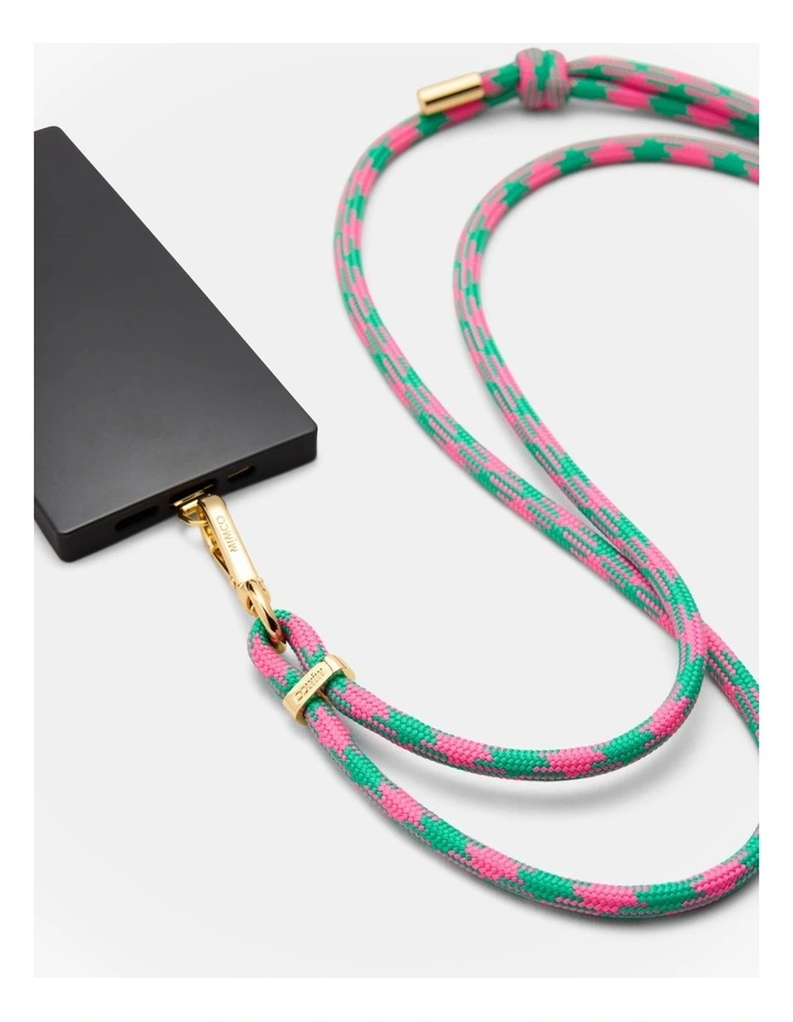 Bungee Knot Phone Crossbody Strap in Flamingo image 2