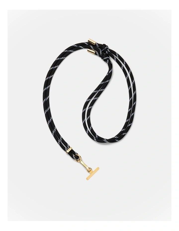 Bungee Knot Phone Crossbody Strap in Black image 1