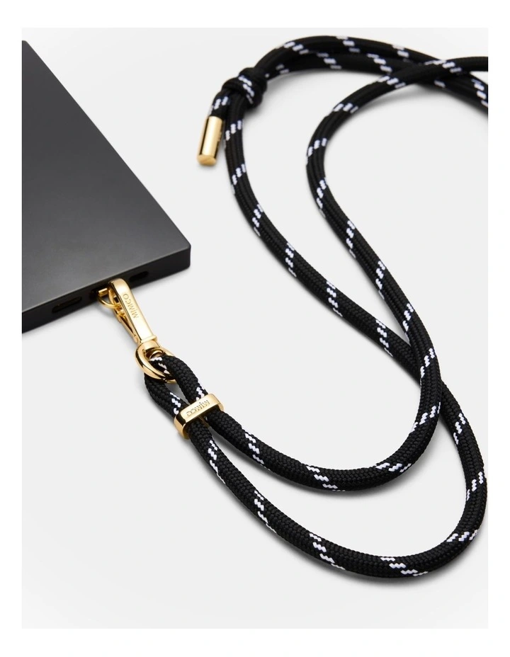 Bungee Knot Phone Crossbody Strap in Black image 2