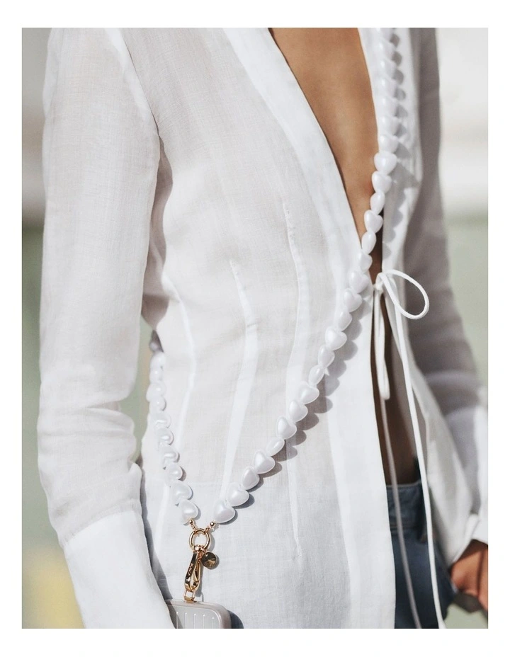 Phone Crossbody Strap in Pearl image 2