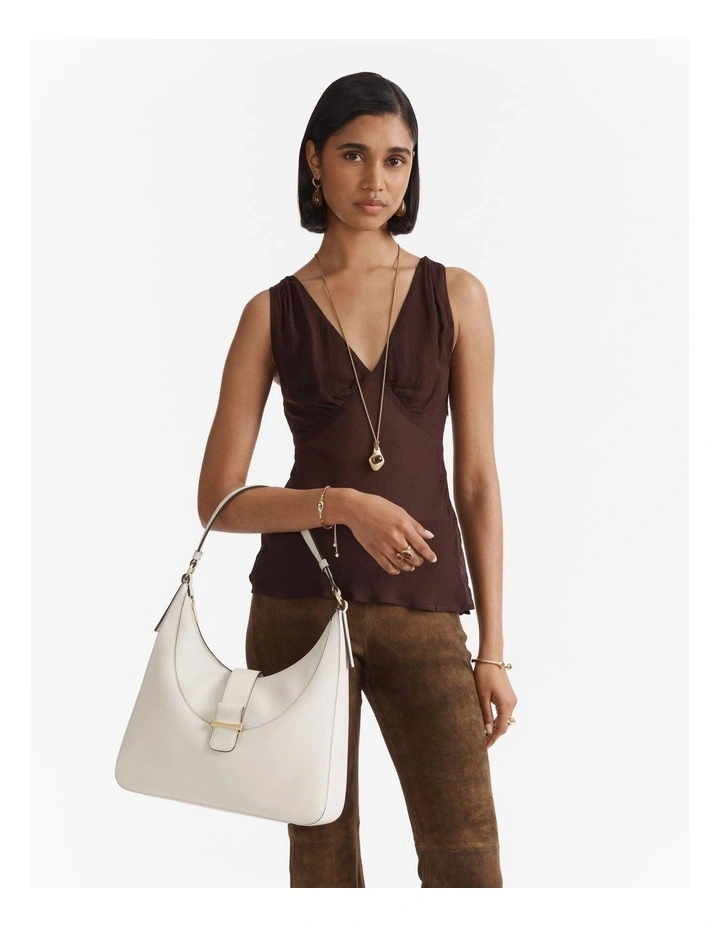 Chelsea Small Hobo Bag in Eggshell image 2