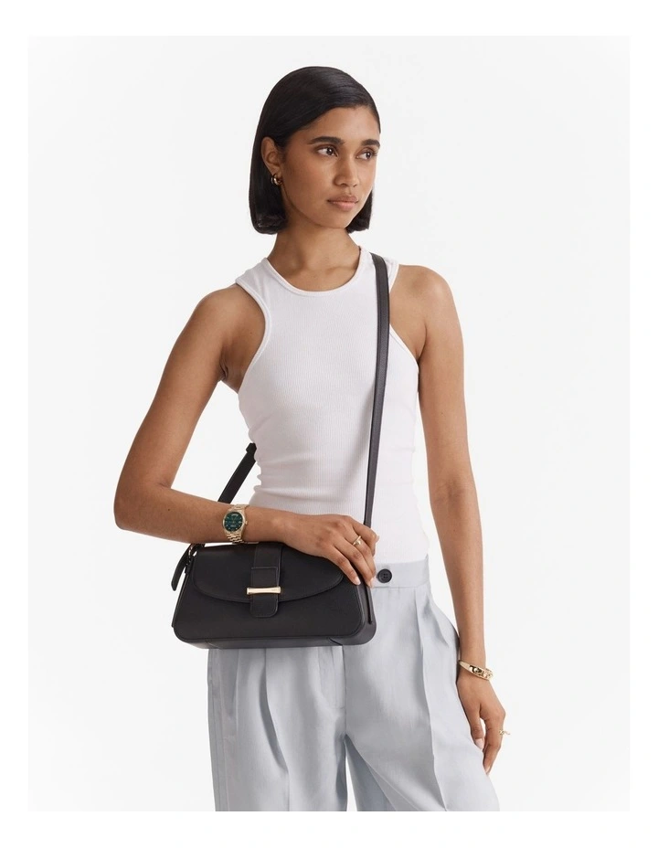 Chelsea Crossbody Bag in Black Light Gold image 2
