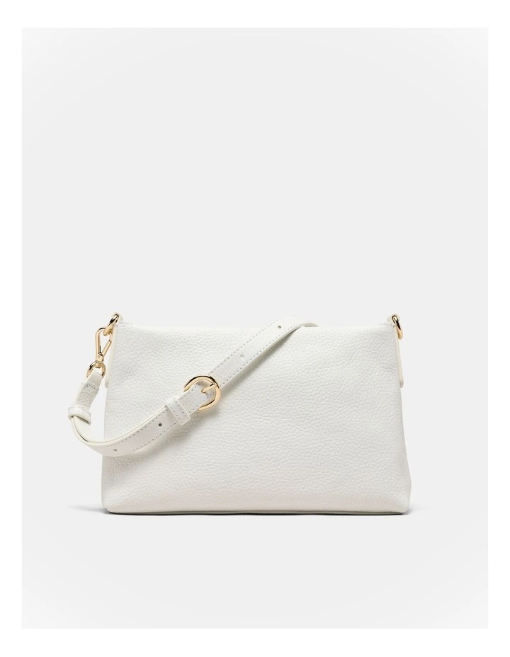 Bay Strap Crossbody Bag in White image 5