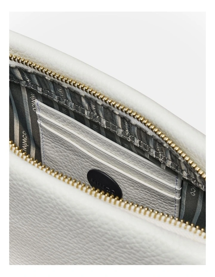 Bay Strap Crossbody Bag in White image 7