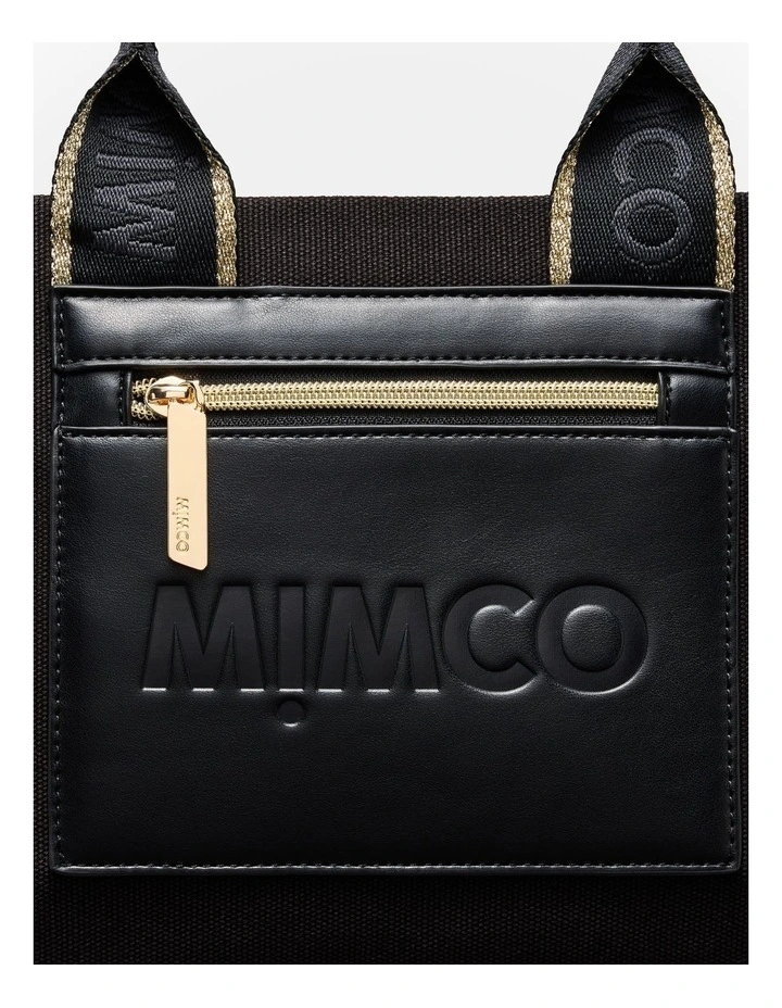 Patch Mini Tote Bag in Black image 6