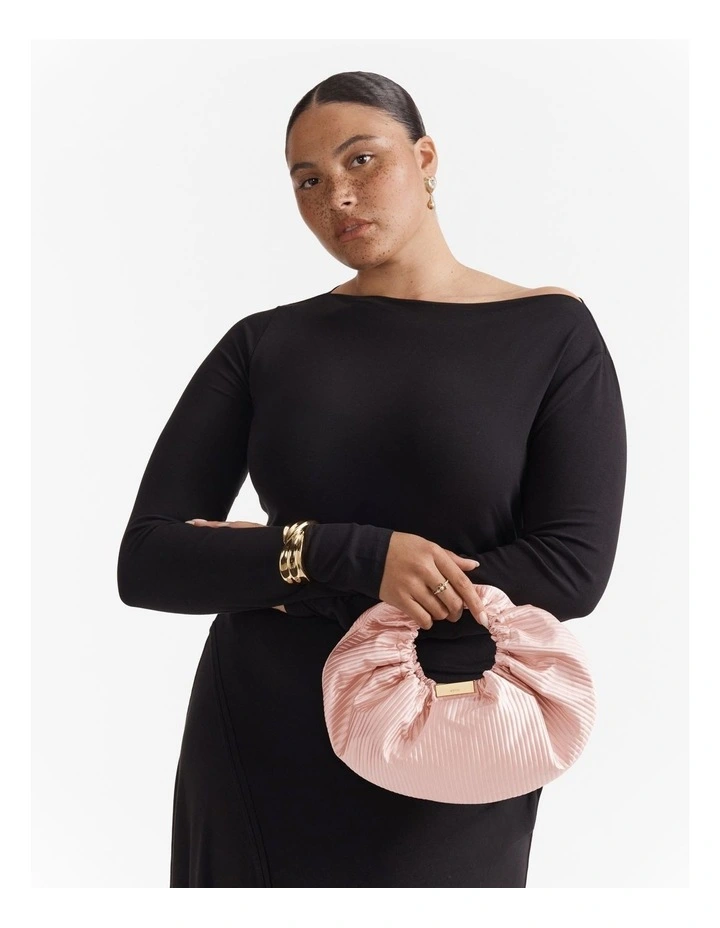 Bianca Rouched Grab Bag in Petal image 3