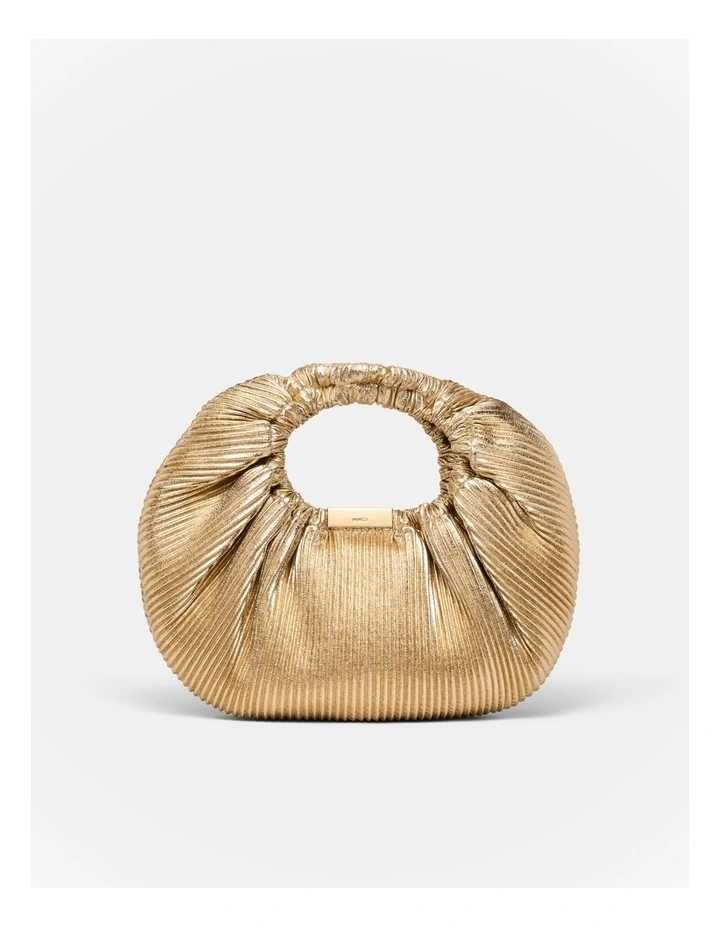 Bianca Pleated Grab Bag in Light Gold image 1