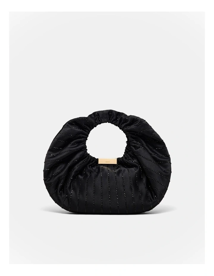 Bianca Rouched Grab Bag in Black image 1
