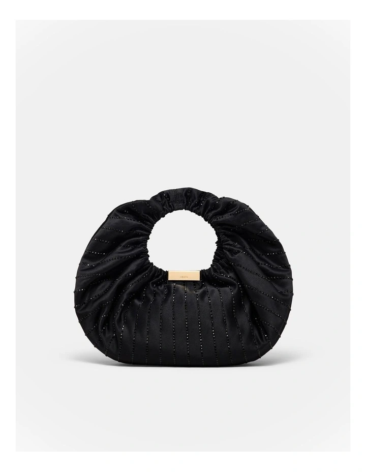 Bianca Rouched Grab Bag in Black image 4