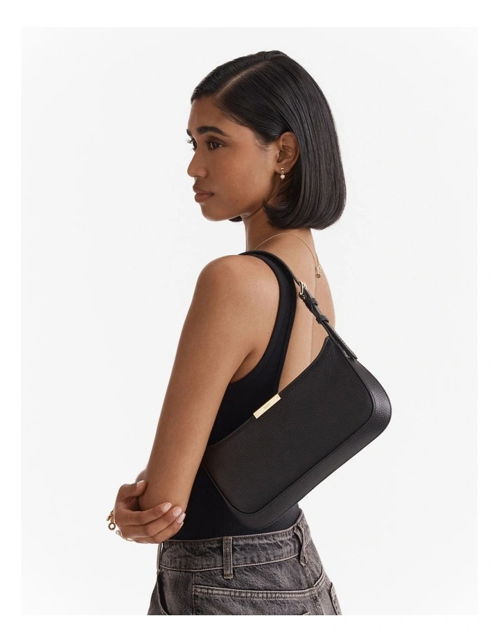 Cove Slim Shoulder Bag in Black image 2