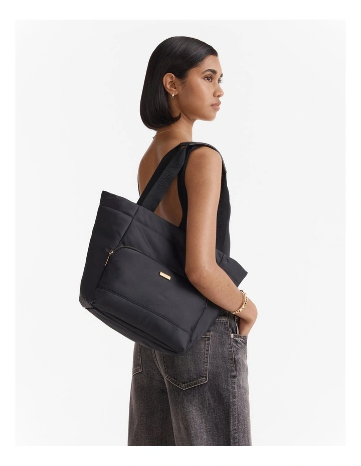 Echo Tote Bag in Black image 2