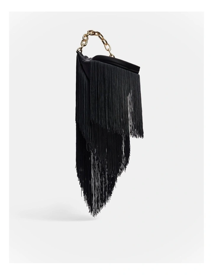 Rockbird Fringe Shoulder Bag in Black image 3