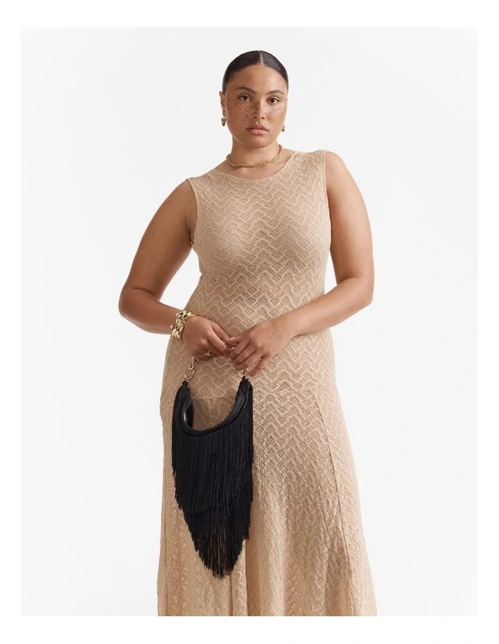 Rockbird Fringe Shoulder Bag in Black image 7