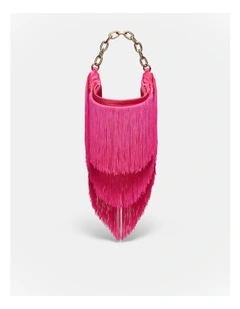Rockbird Fringe Shoulder Bag in Hot Pink