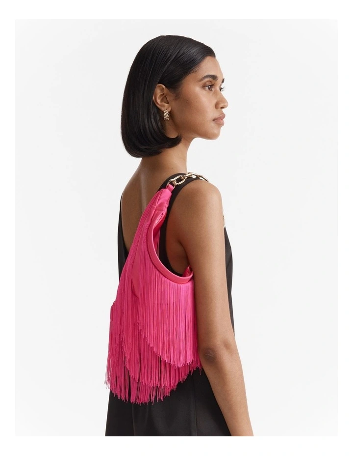 Rockbird Fringe Shoulder Bag in Hot Pink image 2