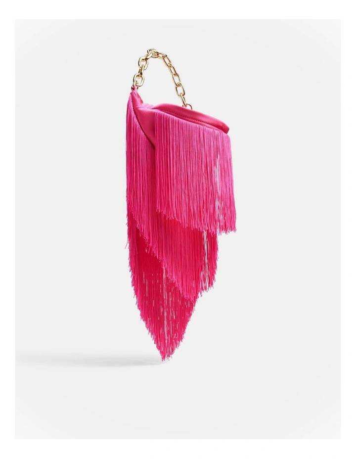 Rockbird Fringe Shoulder Bag in Hot Pink image 3
