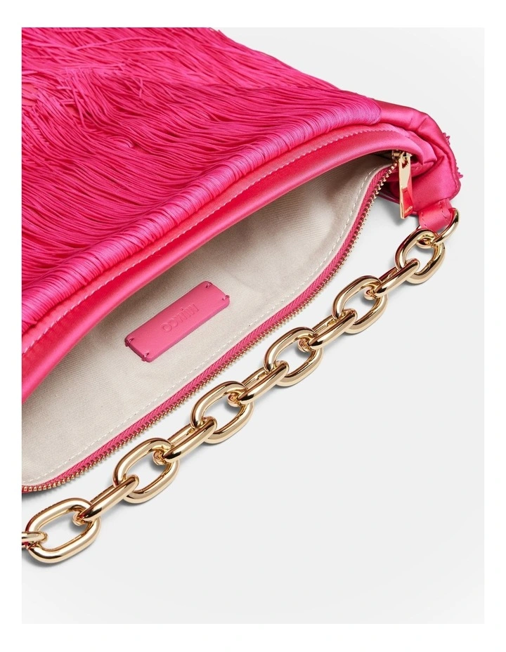 Rockbird Fringe Shoulder Bag in Hot Pink image 6