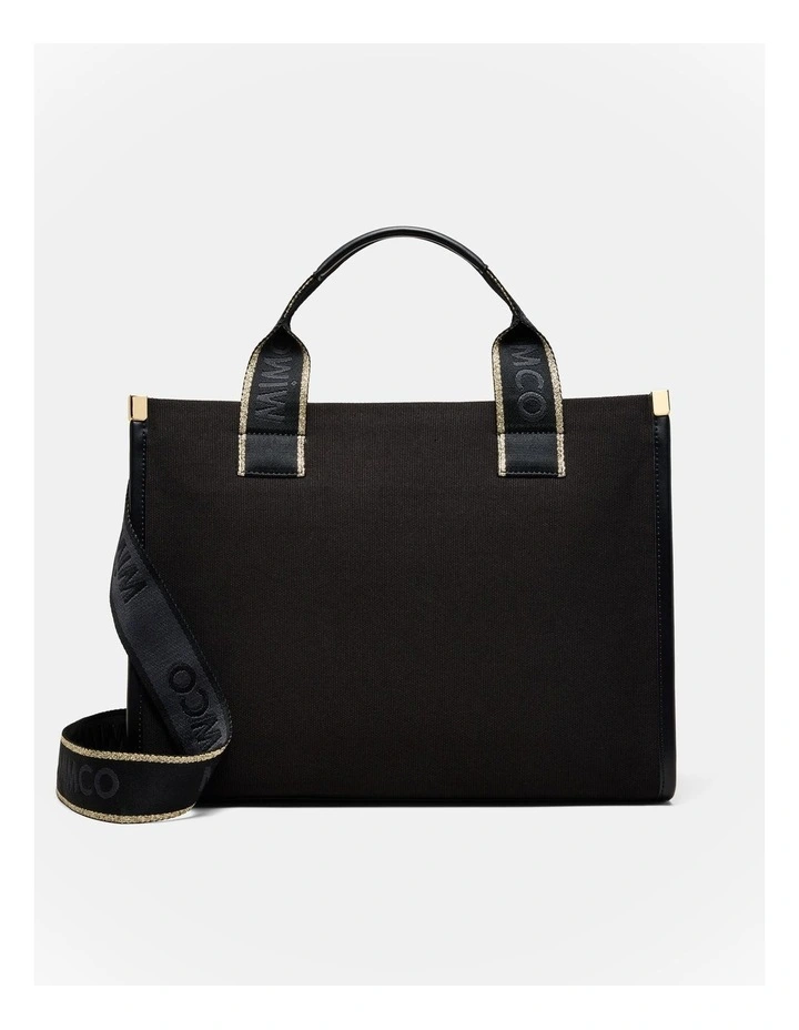 Patch Tote Bag in Black image 5