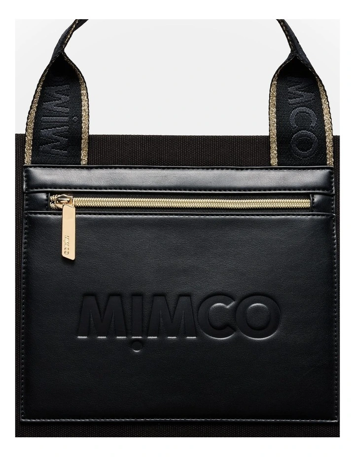 Patch Tote Bag in Black image 6