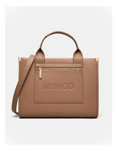 Patch Leather Tote Bag in Fawn