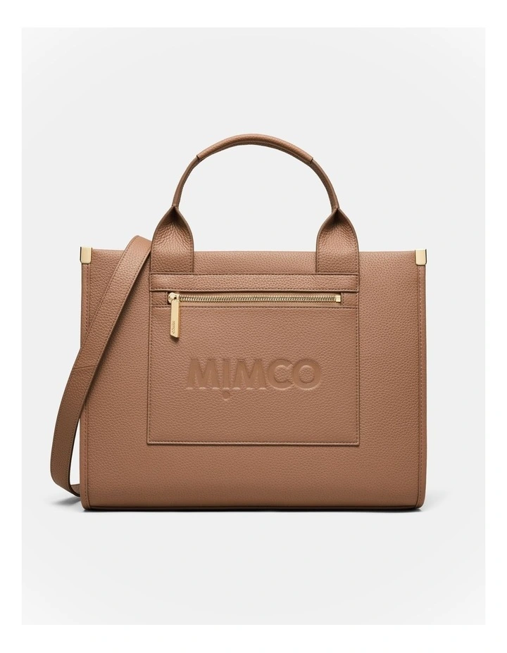 Patch Leather Tote Bag in Fawn image 1