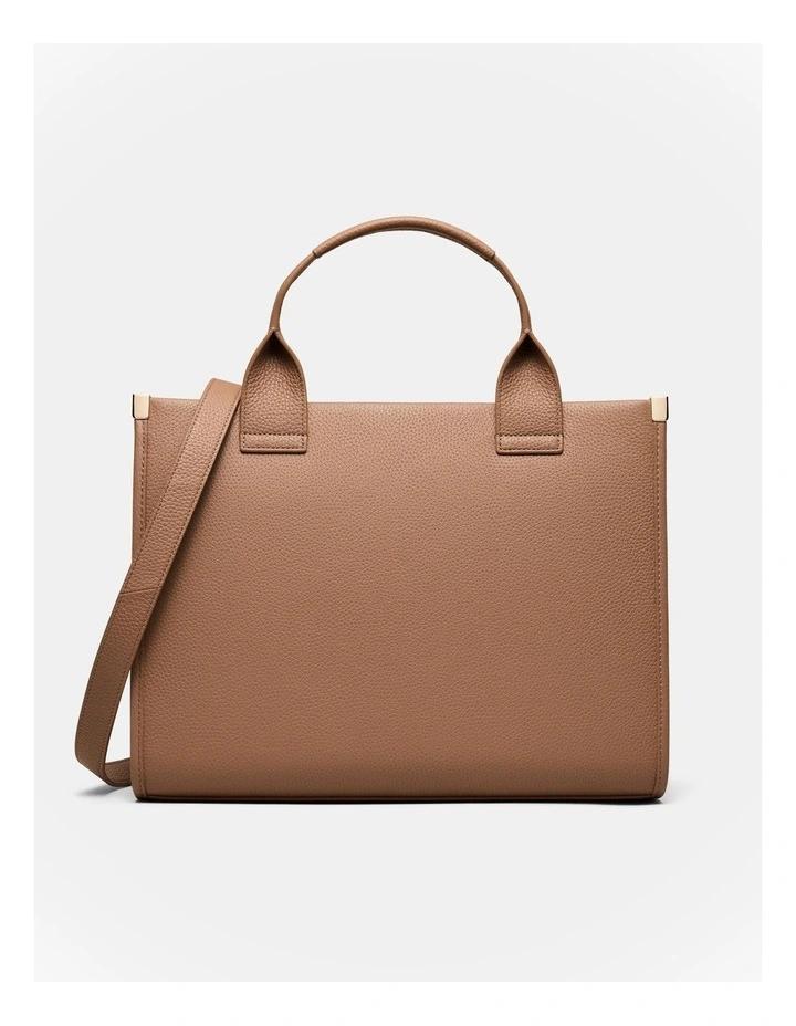 Patch Leather Tote Bag in Fawn image 5