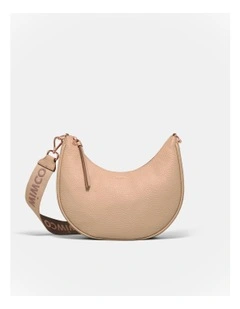 Classico Crescent Crossbody Bag in Almond