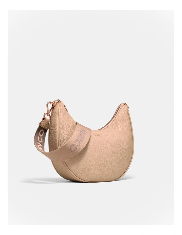 Classico Crescent Crossbody Bag in Almond image 3