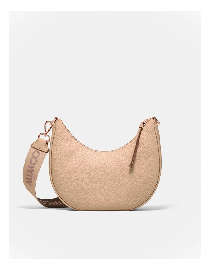 Classico Crescent Crossbody Bag in Almond image 4