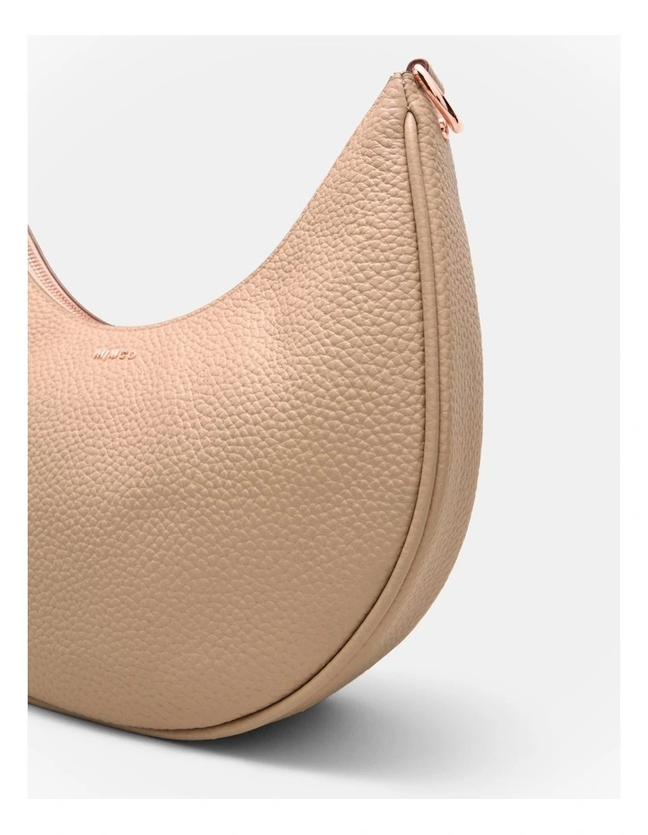 Classico Crescent Crossbody Bag in Almond image 5