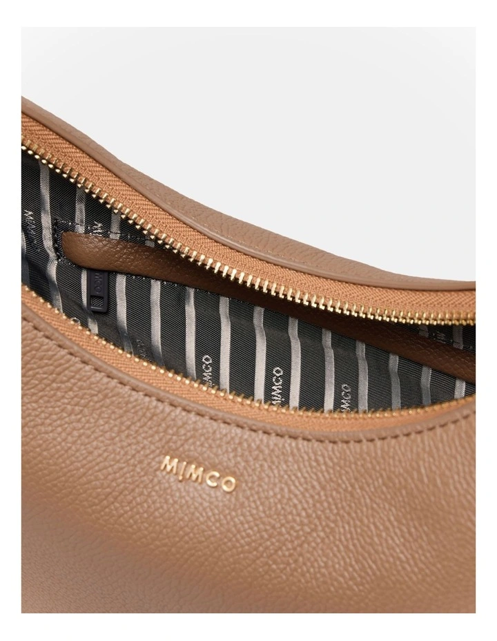 Classico Crescent Crossbody Bag in Caramel image 6
