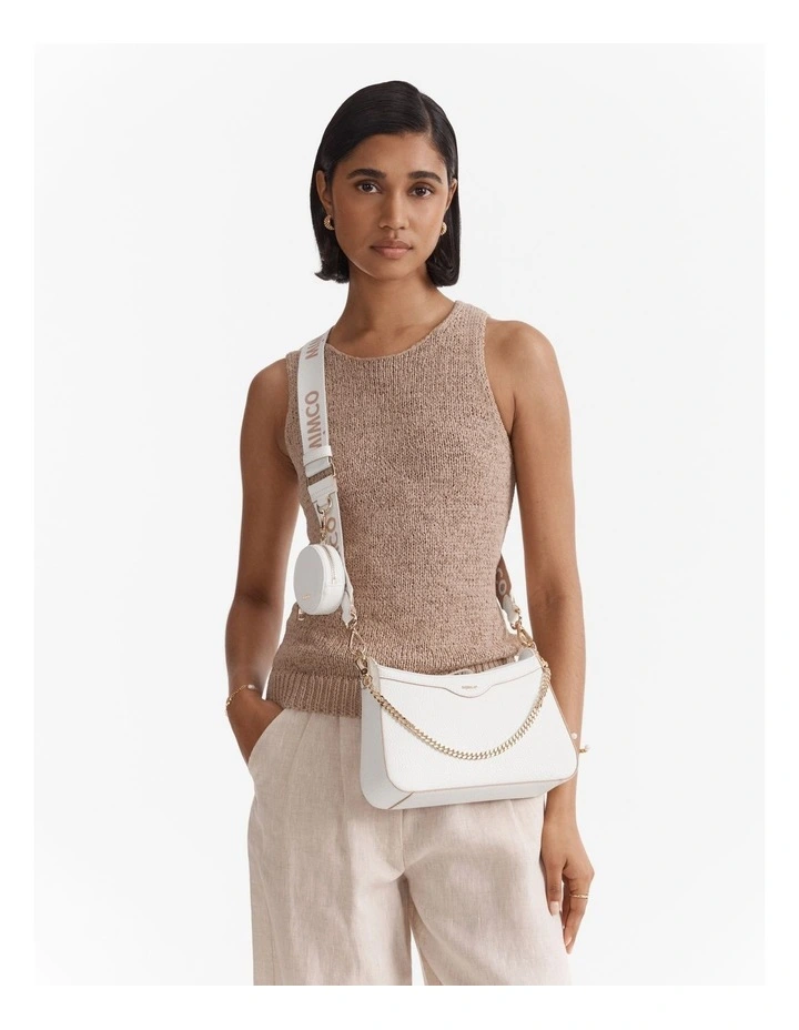 Jett Crossbody Bag in White image 2