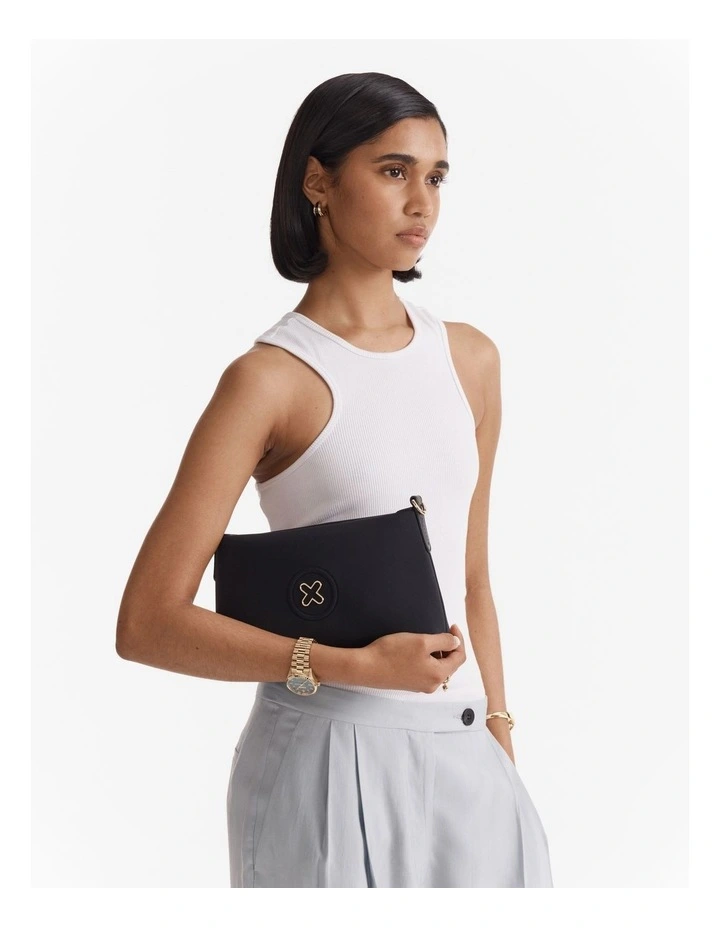 Bay Neoprene Crossbody Bag in Black image 4