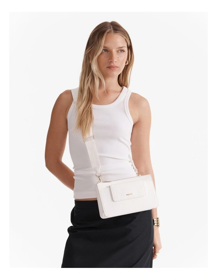 Preston Crossbody Bag in White image 2