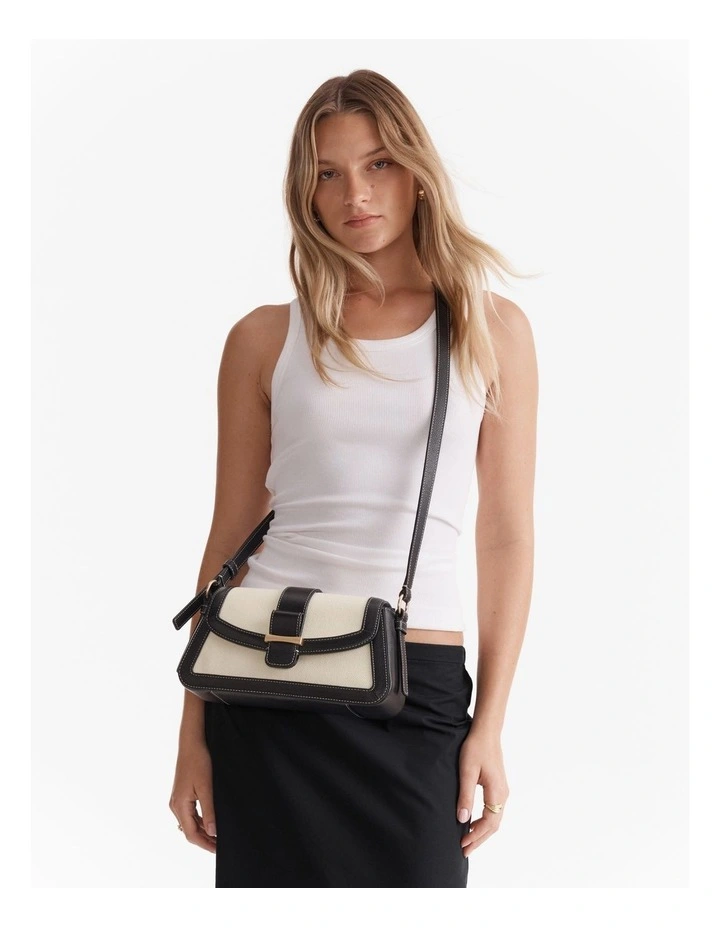 Chelsea Crossbody Bag in Natural Black image 2