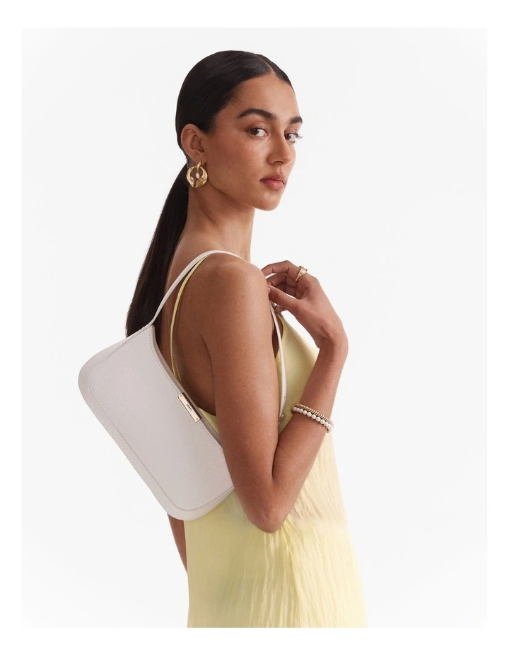 Cove Slim Shoulder Bag in White image 2