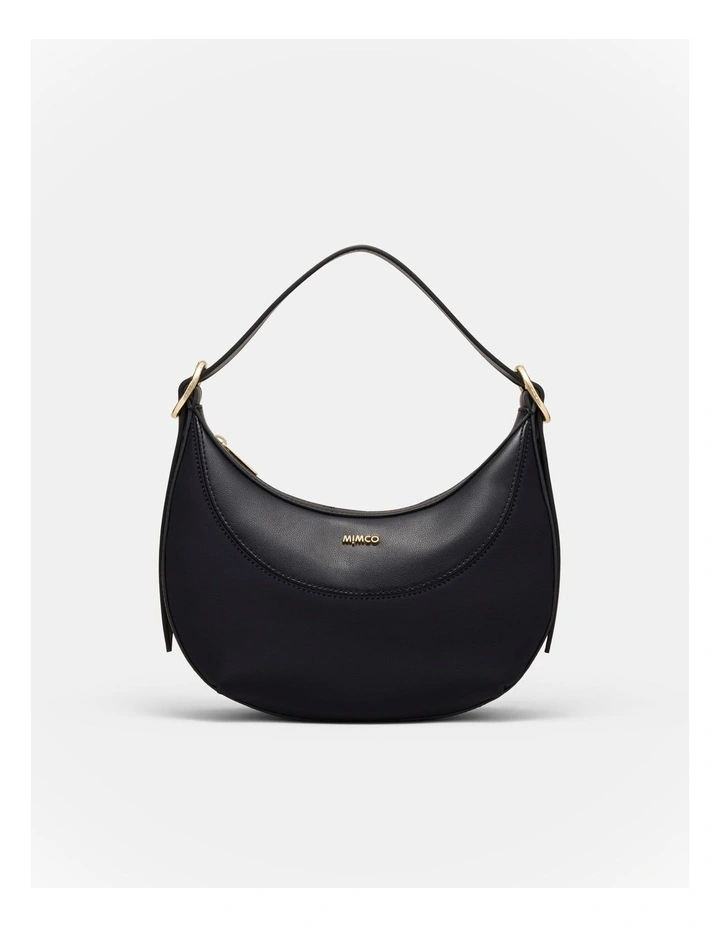 Elara Crescent Shoulder Bag in Black image 1