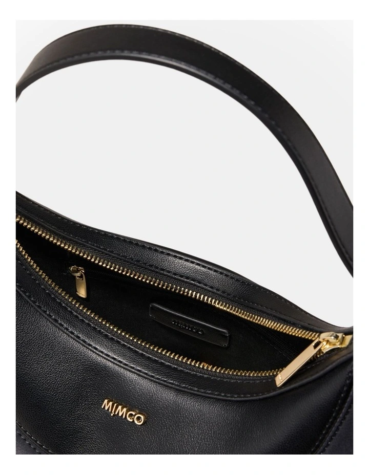 Elara Crescent Shoulder Bag in Black image 6
