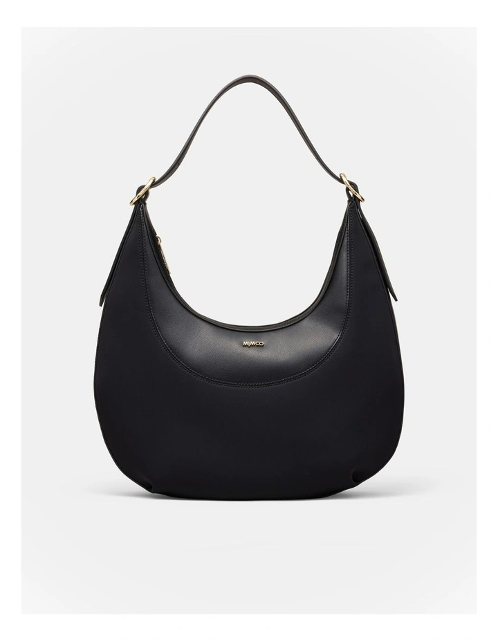 Elara Crescent Hobo Bag in Black image 1