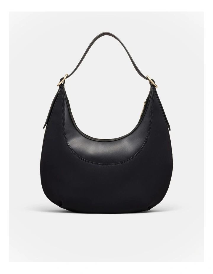 Elara Crescent Hobo Bag in Black image 5